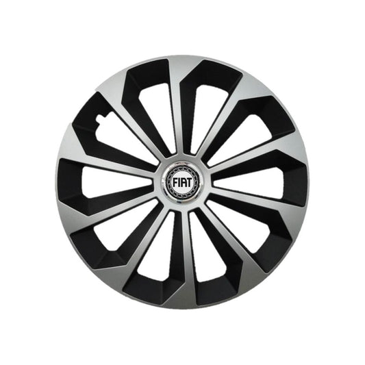 Set 4 Capace Roti 16 inchi (R16) Fame Gri-Negru, Compatibile Cu Fiat