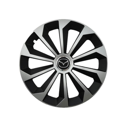 Set 4 Capace Roti 16 inchi (R16) Fame Gri-Negru, Compatibile Cu Mazda