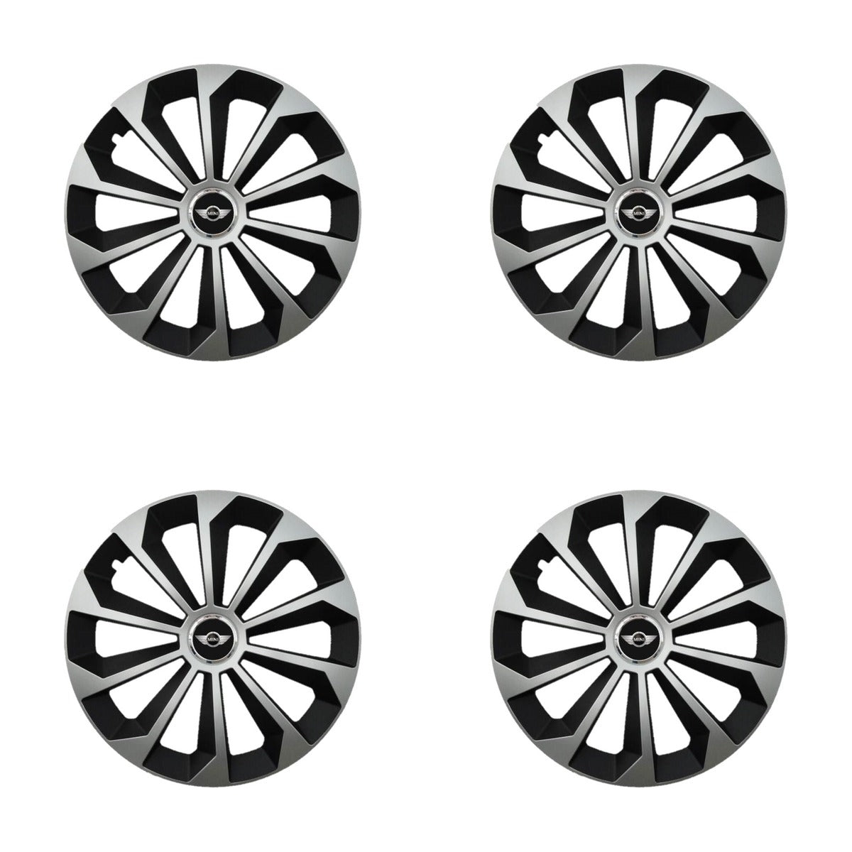Set 4 Capace Roti 16 inchi (R16) Fame Gri-Negru, Compatibile Cu Mini