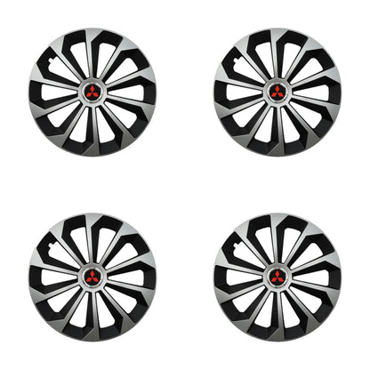 Set 4 Capace Roti 16 inchi (R16) Fame Gri-Negru, Compatibile Cu Mitsubishi