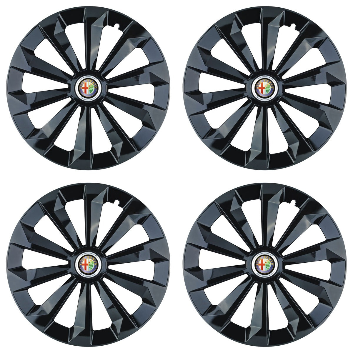Set 4 Capace Roti 14 inchi (R14) Fame Negru, Compatibile Cu Alfa Romeo