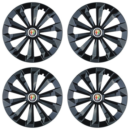 Set 4 Capace Roti 14 inchi (R14) Fame Negru, Compatibile Cu Alfa Romeo