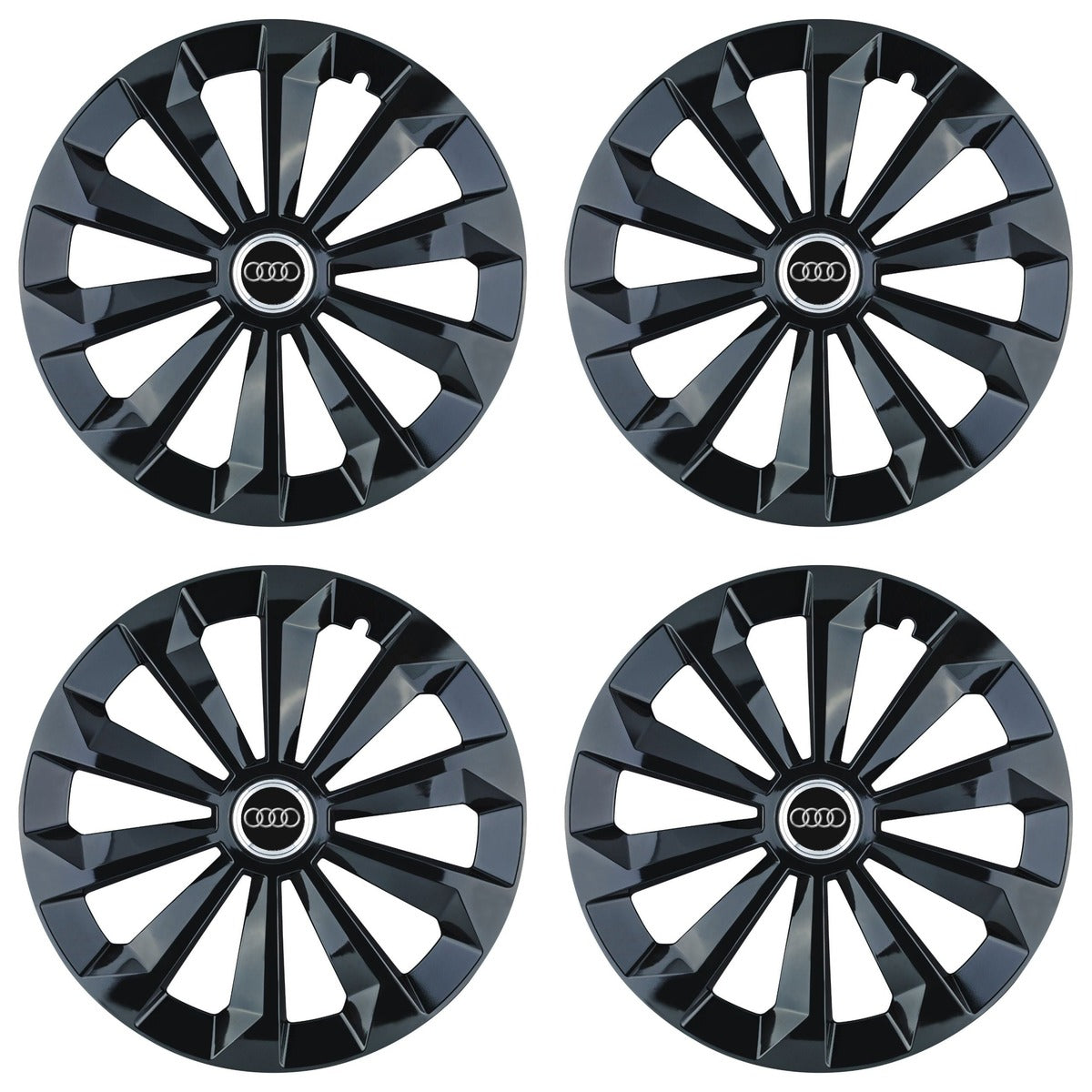 Set 4 Capace Roti 14 inchi (R14) Fame Negru, Compatibile Cu Audi