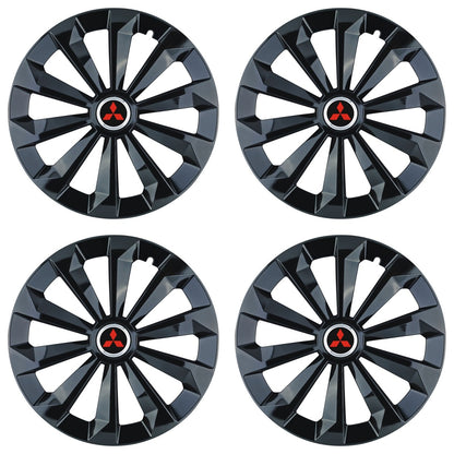 Set 4 Capace Roti 14 inchi (R14) Fame Negru, Compatibile Cu Mitsubishi