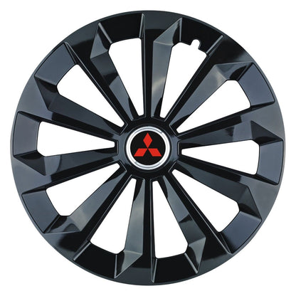 Set 4 Capace Roti 14 inchi (R14) Fame Negru, Compatibile Cu Mitsubishi
