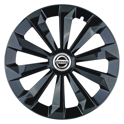 Set 4 Capace Roti 14 inchi (R14) Fame Negru, Compatibile Cu Nissan