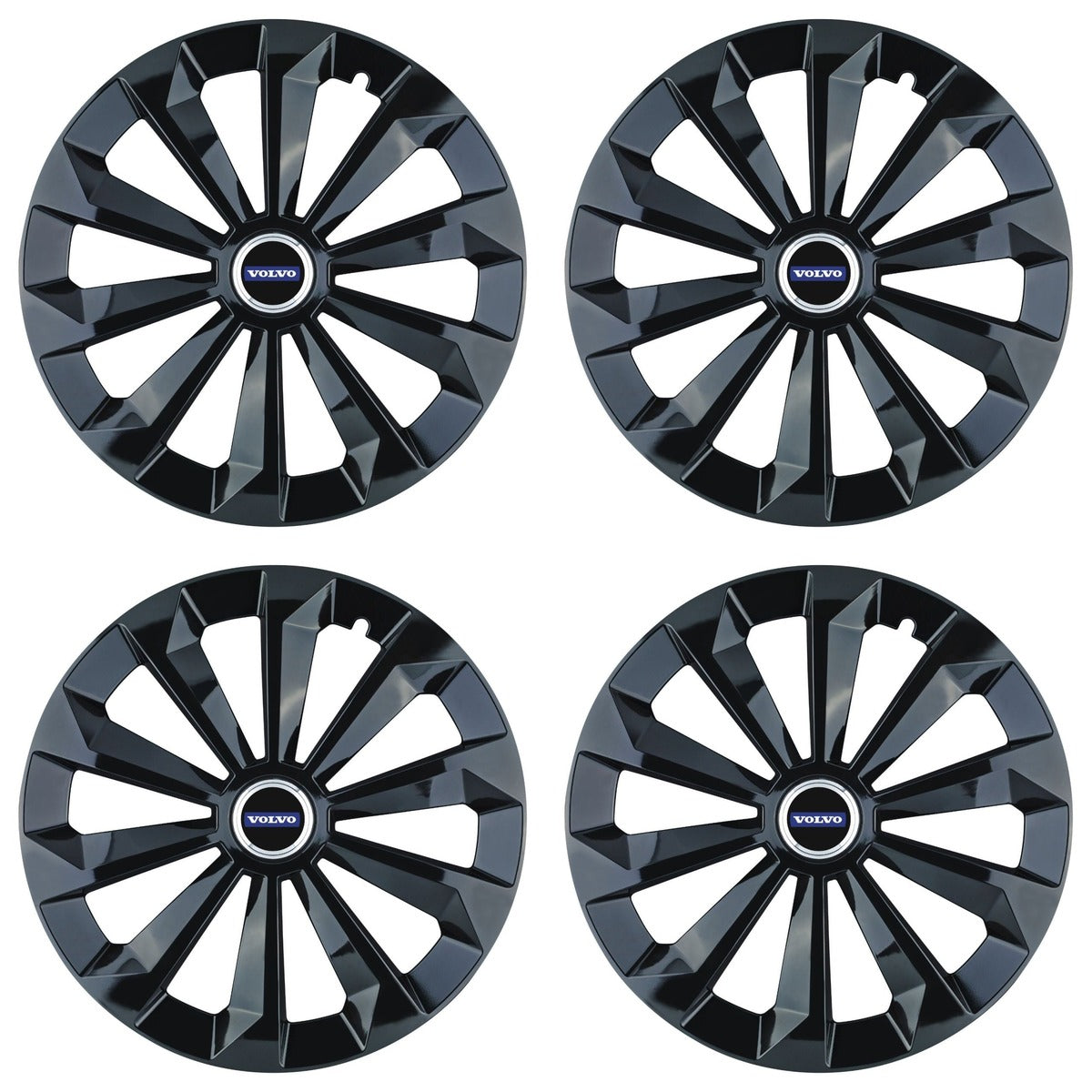 Set 4 Capace Roti 14 inchi (R14) Fame Negru, Compatibile Cu Volvo