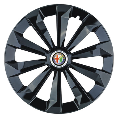 Set 4 Capace Roti 15 inchi (R15) Fame Negru, Compatibile Cu Alfa Romeo