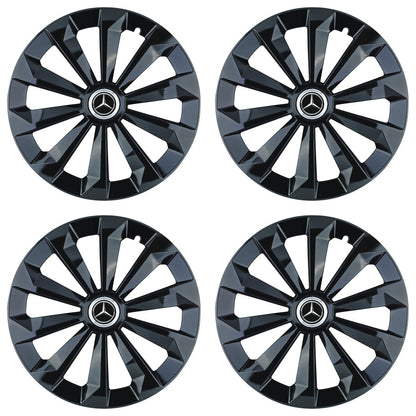 Set 4 Capace Roti 15 inchi (R15) Fame Negru, Compatibile Cu Mercedes-Benz