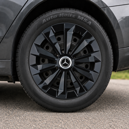 Set 4 Capace Roti 15 inchi (R15) Fame Negru, Compatibile Cu Mercedes-Benz