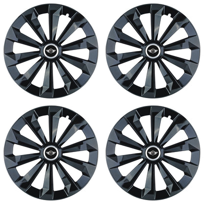 Set 4 Capace Roti 15 inchi (R15) Fame Negru, Compatibile Cu Mini