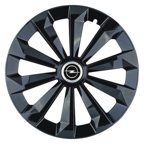 Set 4 Capace Roti 15 inchi (R15) Fame Negru, Compatibile Cu Opel