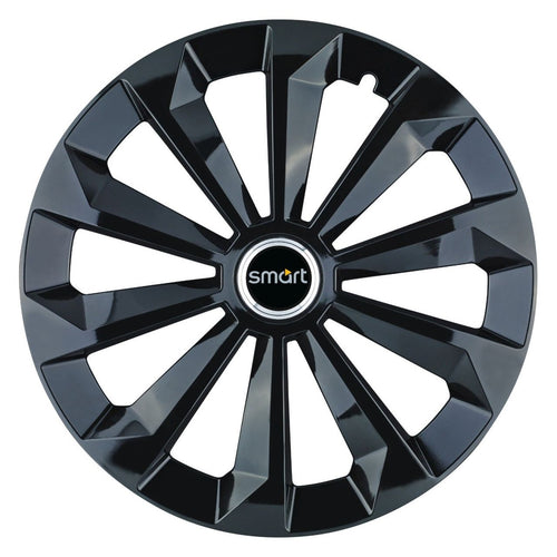 Set 4 Capace Roti 15 inchi (R15) Fame Negru, Compatibile Cu Smart