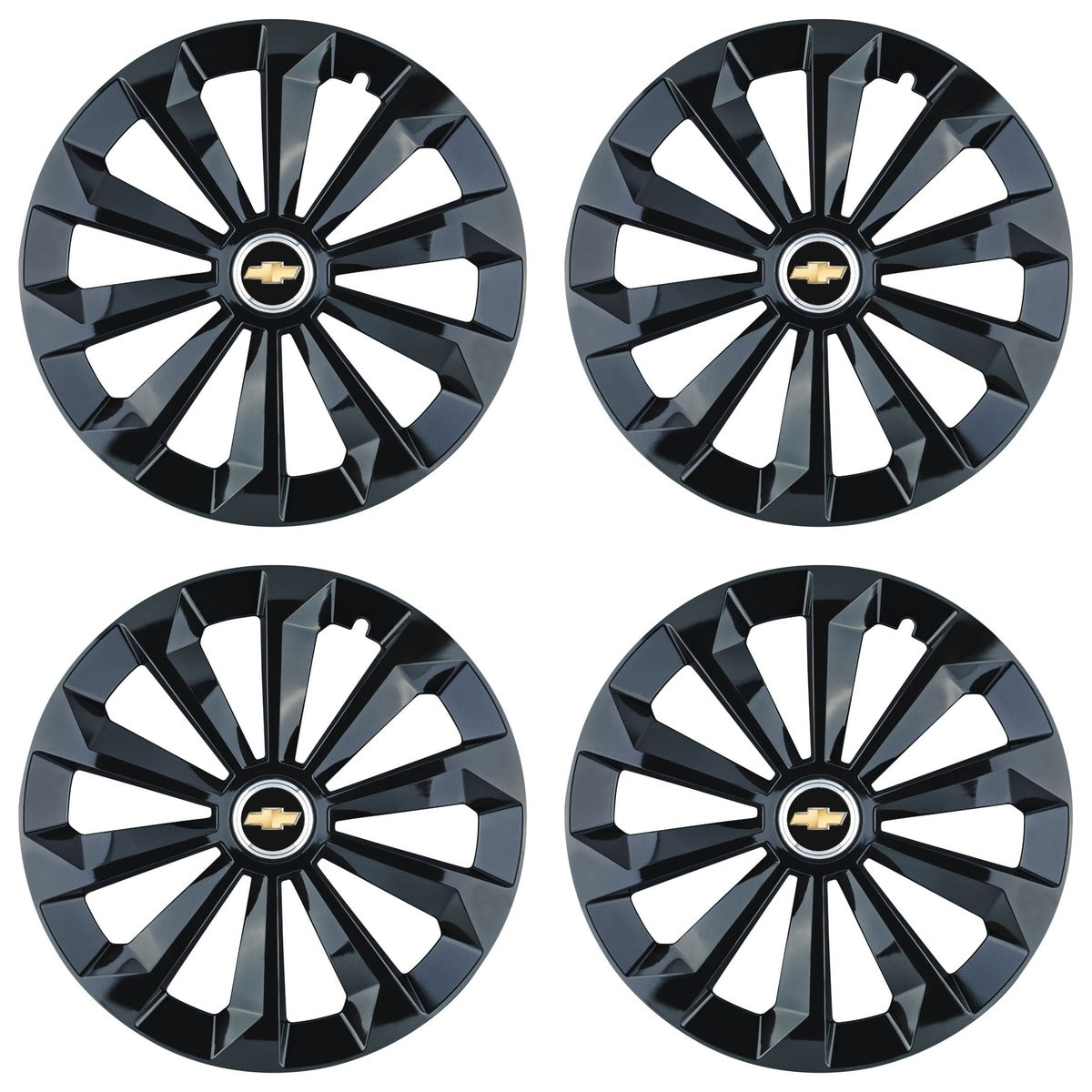 Set 4 Capace Roti 16 inchi (R16) Fame Negru, Compatibile Cu Chevrolet