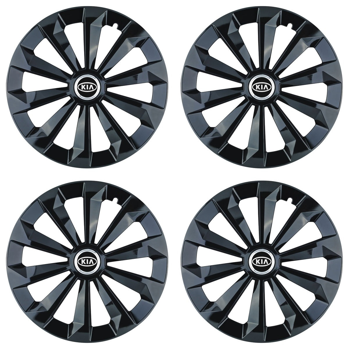 Set 4 Capace Roti 16 inchi (R16) Fame Negru, Compatibile Cu Kia