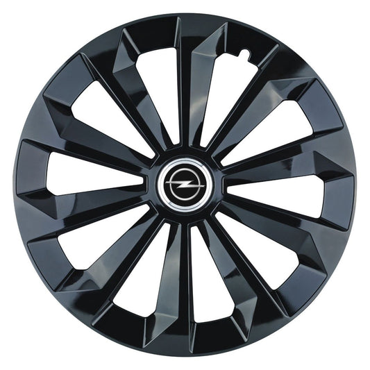 Set 4 Capace Roti 16 inchi (R16) Fame Negru, Compatibile Cu Opel