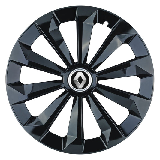 Set 4 Capace Roti 16 inchi (R16) Fame Negru, Compatibile Cu Renault