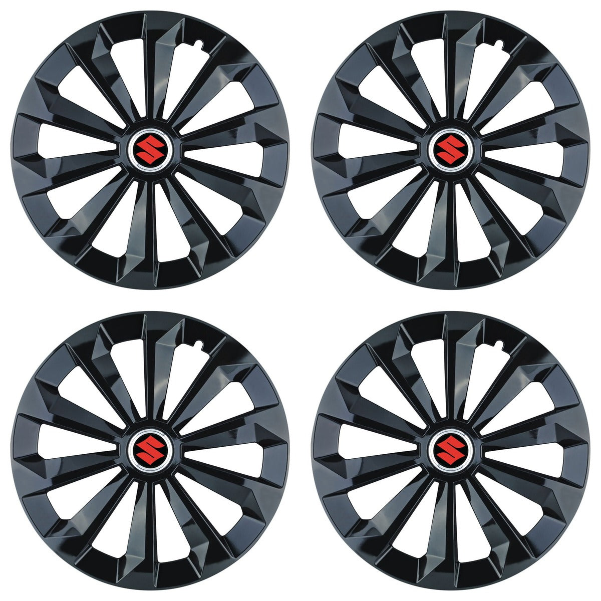 Set 4 Capace Roti 16 inchi (R16) Fame Negru, Compatibile Cu Suzuki