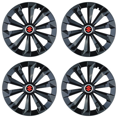 Set 4 Capace Roti 16 inchi (R16) Fame Negru, Compatibile Cu Suzuki