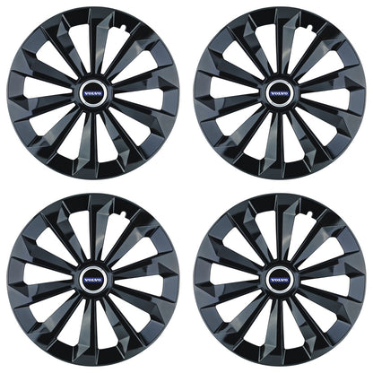 Set 4 Capace Roti 16 inchi (R16) Fame Negru, Compatibile Cu Volvo
