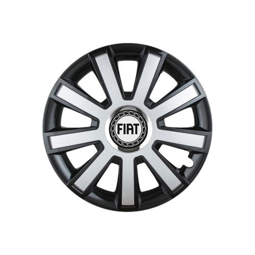 Set 4 capace roti Flash Gri-Negru R14 pentru gama auto Fiat