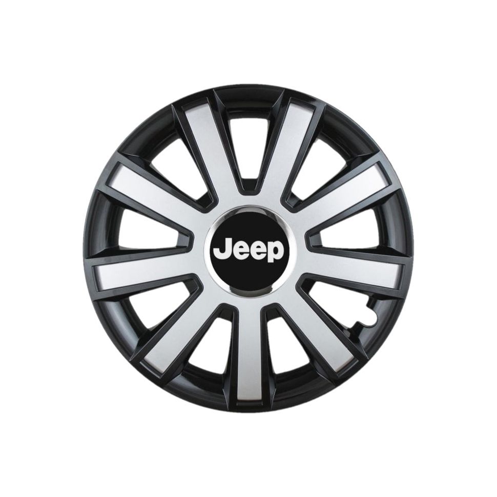 Set 4 capace roti Flash Gri-Negru R14 pentru gama auto Jeep