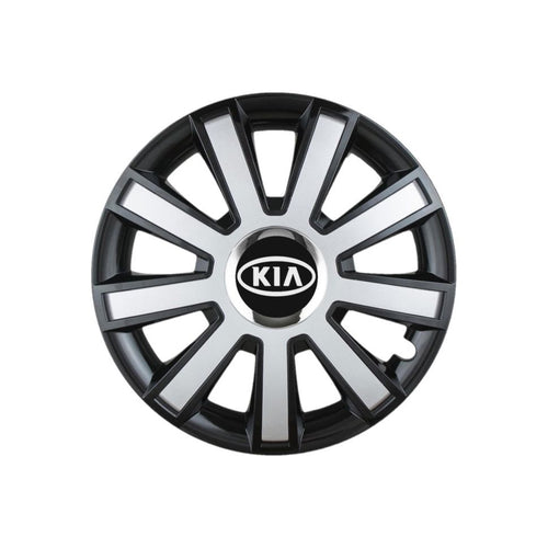 Set 4 capace roti Flash Gri-Negru R14 pentru gama auto Kia