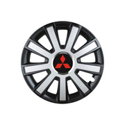 Set 4 capace roti Flash Gri-Negru R14 pentru gama auto Mitsubishi