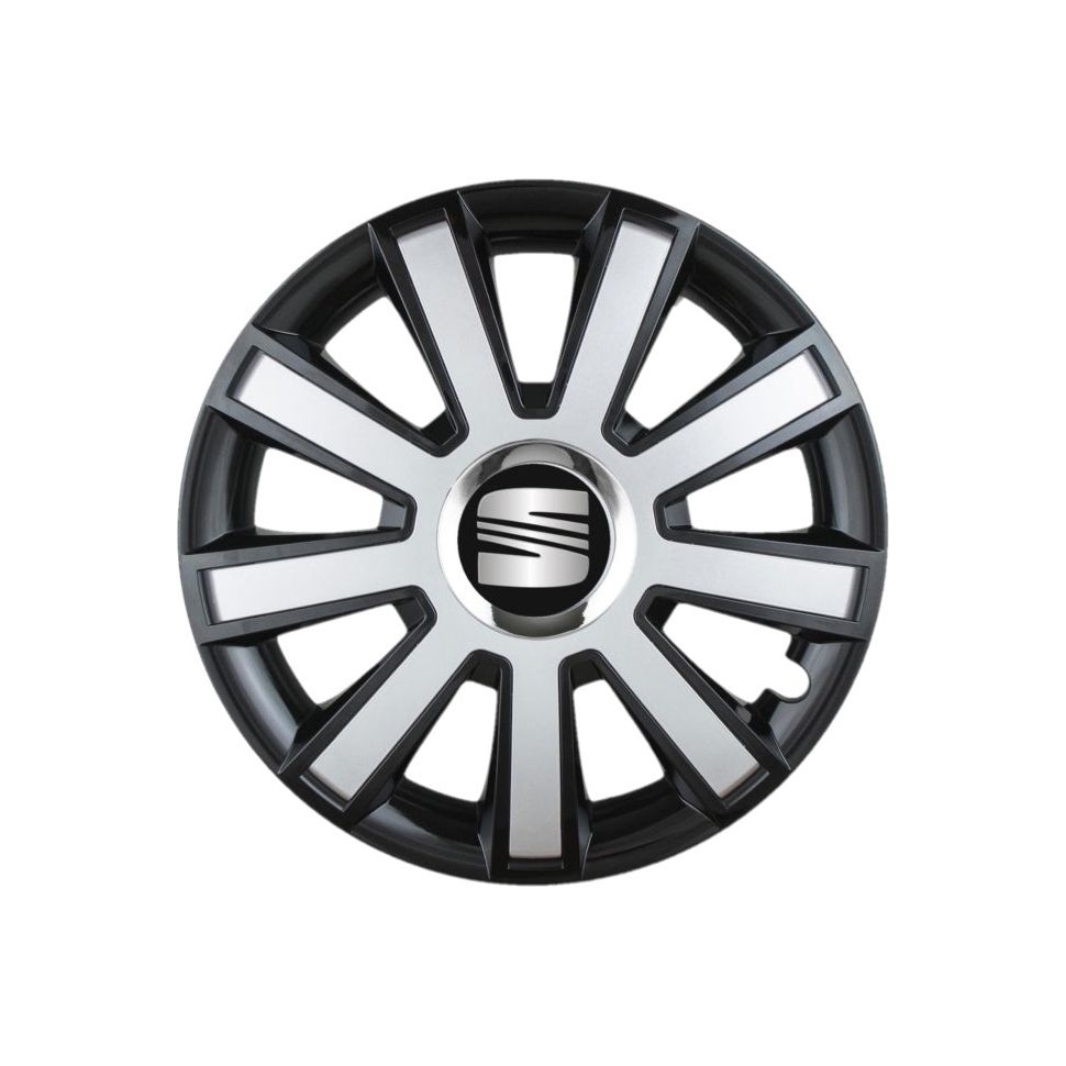 Set 4 capace roti Flash Gri-Negru R14 pentru gama auto Seat