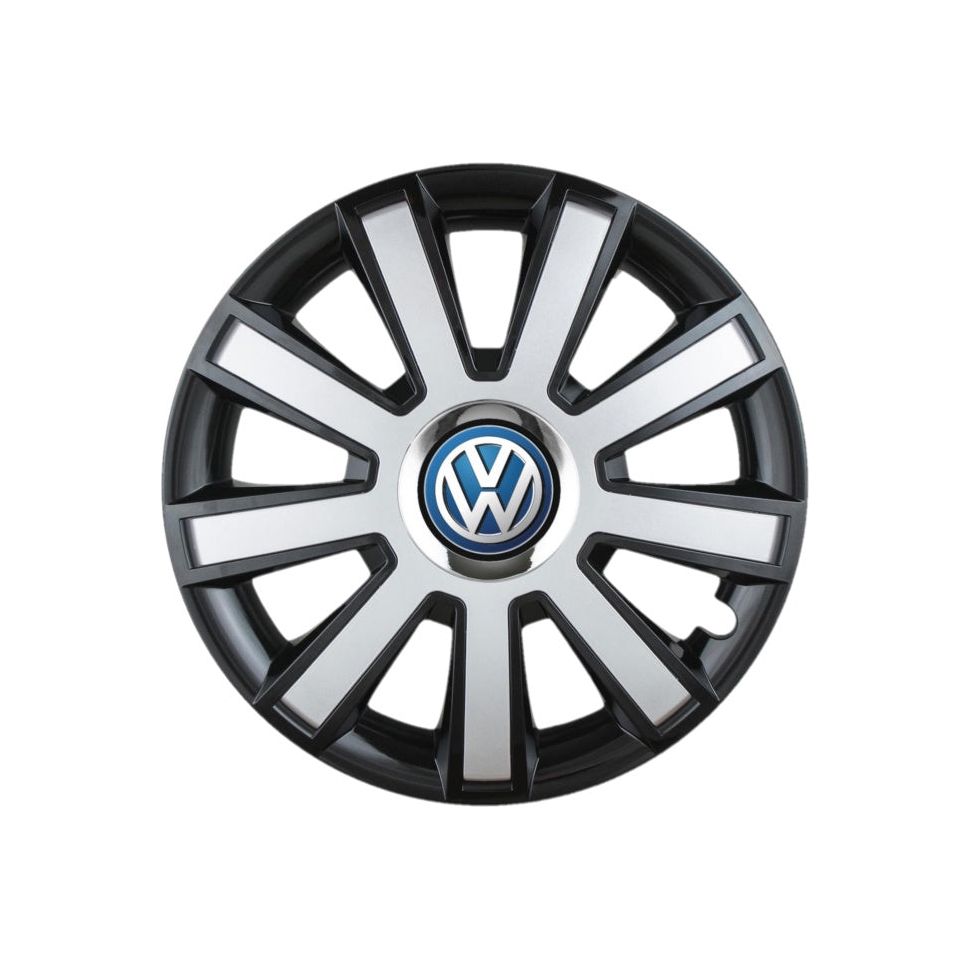 Set 4 capace roti Flash Gri-Negru R14 pentru gama auto Volkswagen