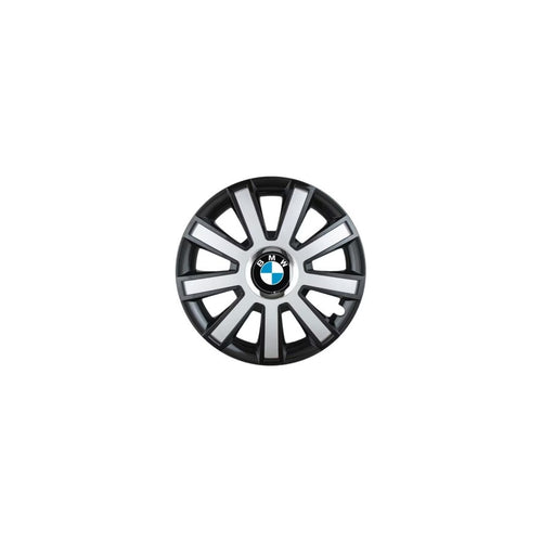 Set 4 capace roti Flash Gri-Negru R15 pentru gama auto BMW