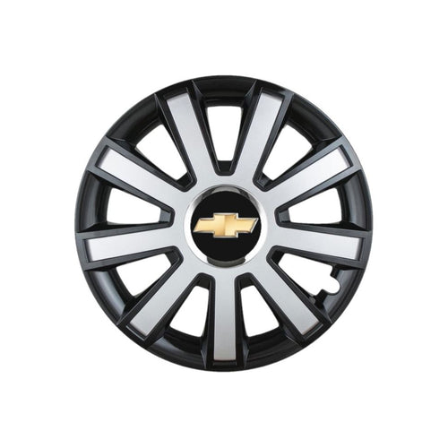 Set 4 capace roti Flash Gri-Negru R15 pentru gama auto Chevrolet