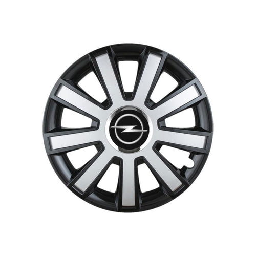 Set 4 capace roti Flash Gri-Negru R15 pentru gama auto Opel