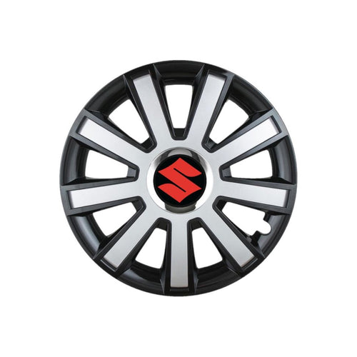 Комплект 4 таса Flash Сиво-Черен R15 за автомобили Suzuki