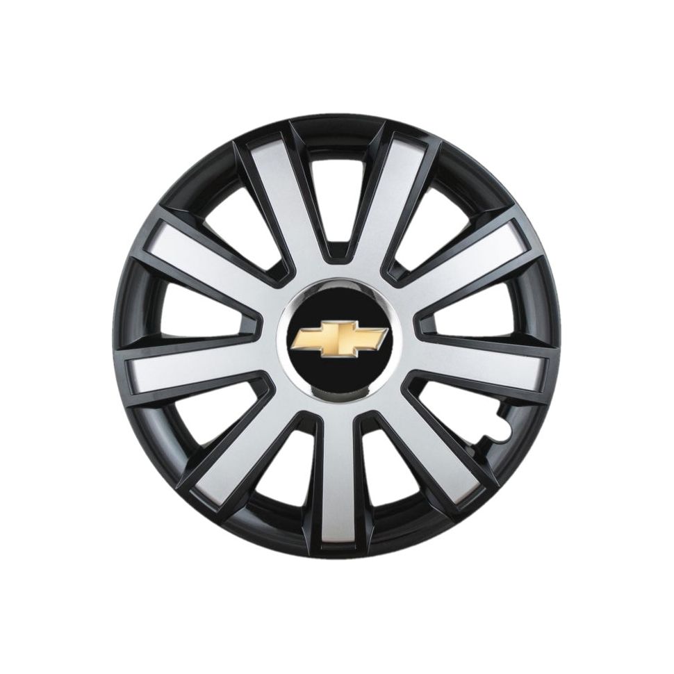 Set 4 capace roti Flash Gri-Negru R16 pentru gama auto Chevrolet