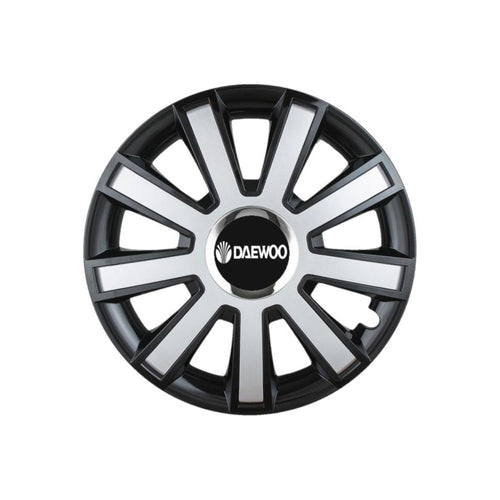 Set 4 capace roti Flash Gri-Negru R16 pentru gama auto Daewoo