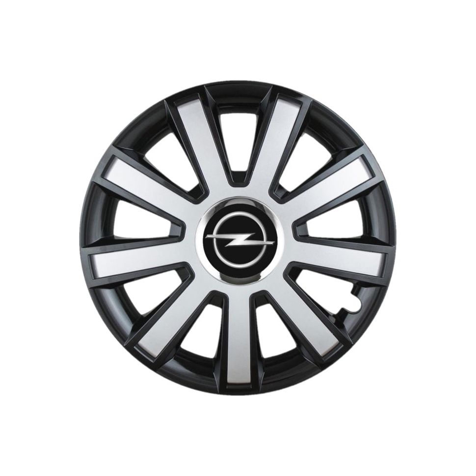 Set 4 capace roti Flash Gri-Negru R16 pentru gama auto Opel