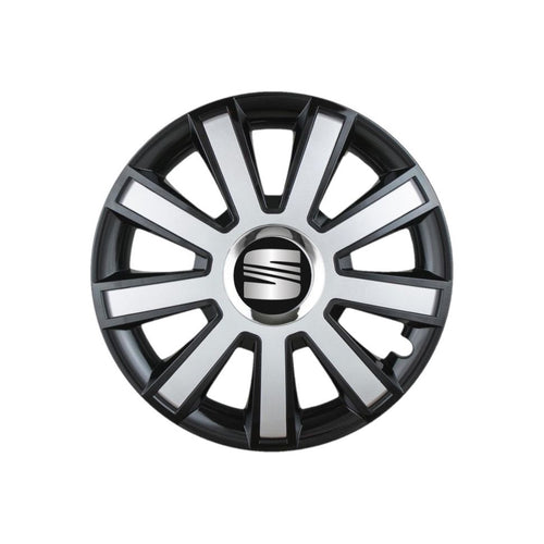 Set 4 capace roti Flash Gri-Negru R16 pentru gama auto Seat
