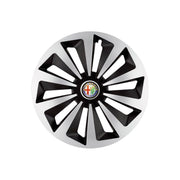 Set 4 capace roti Fox Gri-Negru R14 Compatibil Cu Alfa Romeo