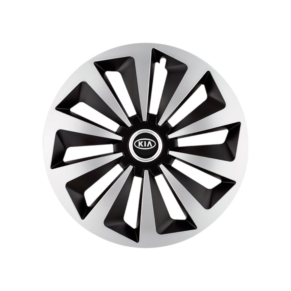 Set 4 capace roti Fox Gri-Negru R14 Compatibil Cu Kia