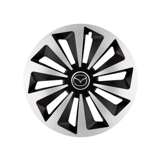 Set 4 capace roti Fox Gri-Negru R14 Compatibil Cu Mazda