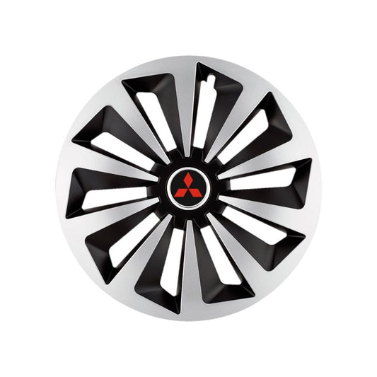 Set 4 capace roti Fox Gri-Negru R14 Compatibil Cu Mitsubishi