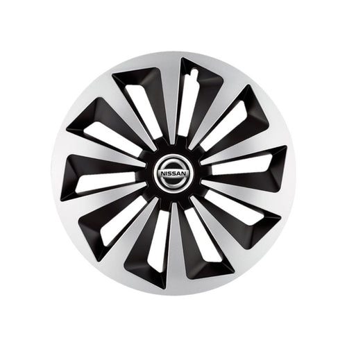 Set 4 capace roti Fox Gri-Negru R14 Compatibil Cu Nissan