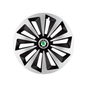 Set 4 capace roti Fox Gri-Negru R14 Compatibil Cu Skoda