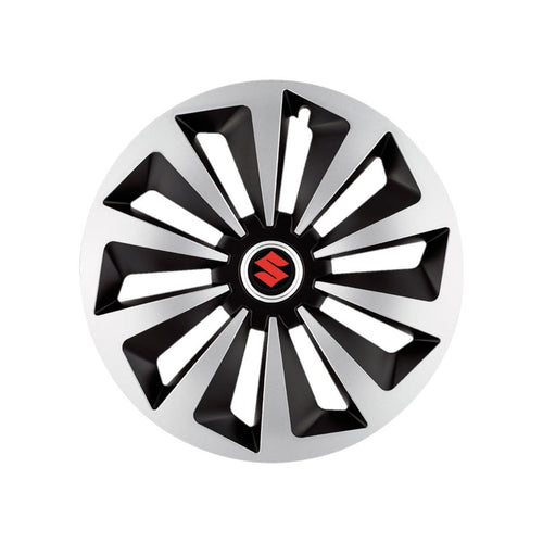 Set 4 capace roti Fox Gri-Negru R14 Compatibil Cu Suzuki