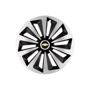 Set 4 capace roti Fox Gri-Negru R15 Compatibil Cu Chevrolet