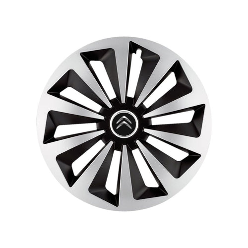 Set 4 capace roti Fox Gri-Negru R15 Compatibil Cu Citroen