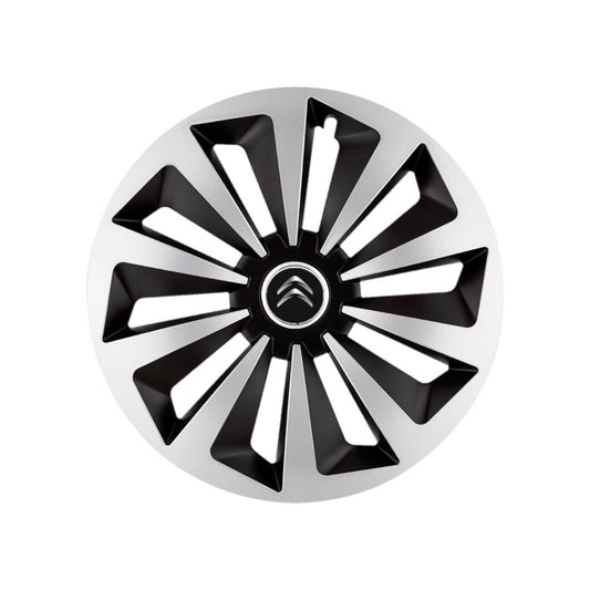 Set 4 capace roti Fox Gri-Negru R15 Compatibil Cu Citroen