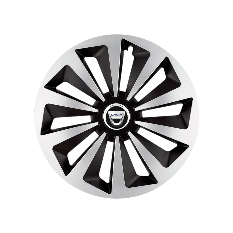 Set 4 capace roti Fox Gri-Negru R15 Compatibil Cu Dacia