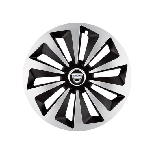 Set 4 capace roti Fox Gri-Negru R15 Compatibil Cu Dacia